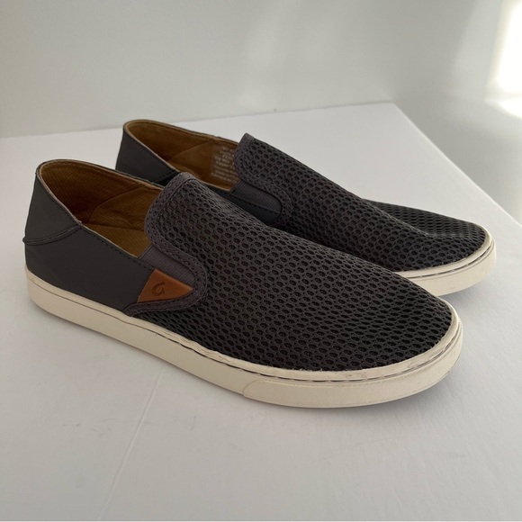 Olukai Women’s Pehuea Slip On Shoes Size 11 Mesh Loafer Comfort Casual Grey - Picture 1 of 9